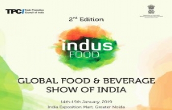 2nd edition of INDUSFOOD from 14-15 January 2019 at Greater Noida.