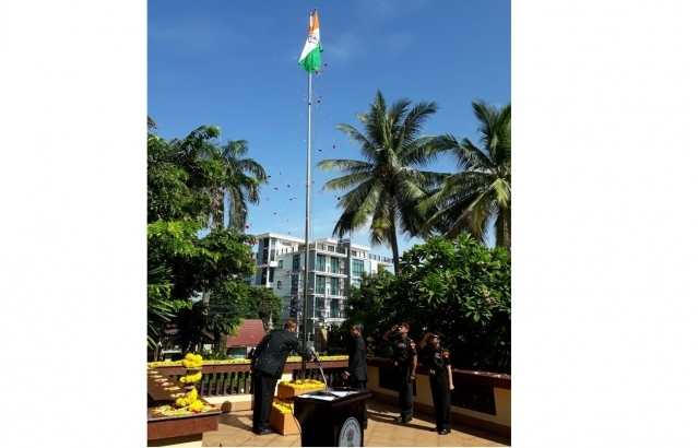 73rd Independence Day of India celebrations at the Embassy of India, Vientiane on 15 August 2019