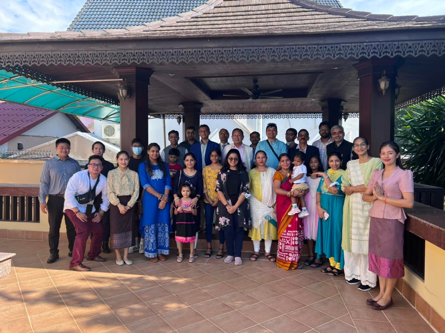 Dr. Rajkumar Ranjan Singh, MoS visited Indian Embassy in Vientiane Laos and interacted with Embassy members and their family