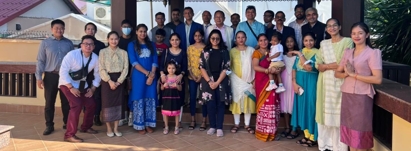  Dr. Rajkumar Ranjan Singh, MoS visited Indian Embassy in Vientiane Laos and interacted with Embassy members and their family