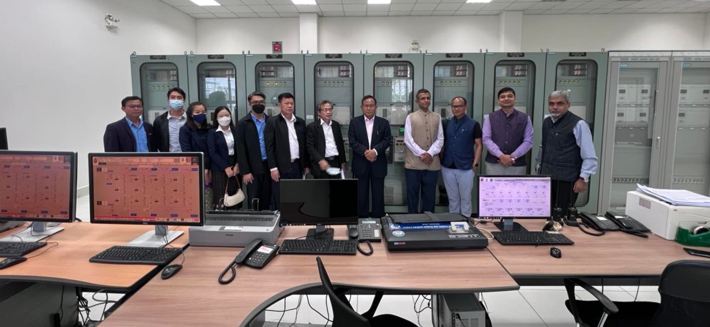 Hon'ble MoS Dr. Rajkumar Ranjan Singh visited Nabong Substation in Lao-PDR which implemented under Indian Line of Credit Project