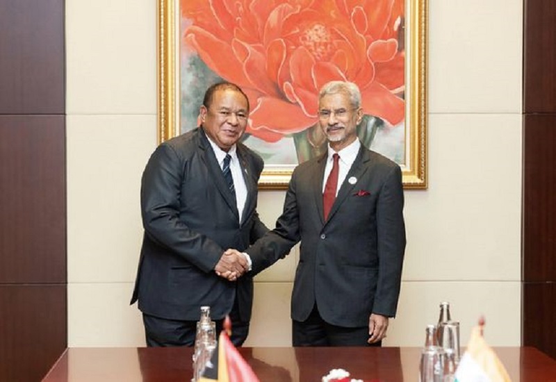  Honourable EAM Dr. S. Jaishankar met FM Bendito Freitas of Timor Leste on the sidelines of ASEAN meetings in Vientiane