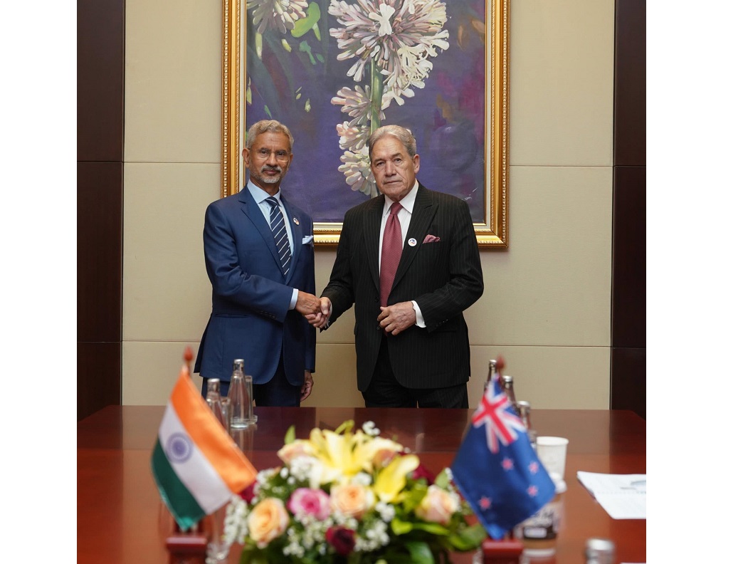 Honourable EAM Dr. S. Jaishankar met DPM & FM Winston Peters of New Zealand on the sidelines of ASEAN meetings in Vientiane