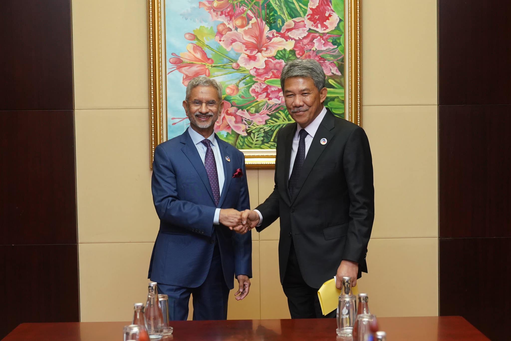 Honourable EAM Dr. S. Jaishankar met Malaysian FM Mohamad Haji Hasan on the sidelines of ASEAN meetings in Vientiane