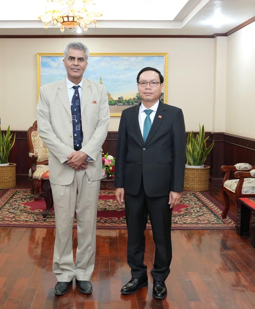 Ambassador H.E. Yogeshwar Sangwan met H.E. Maythong Thammavongsa, Deputy Foreign Minister of Lao PDR